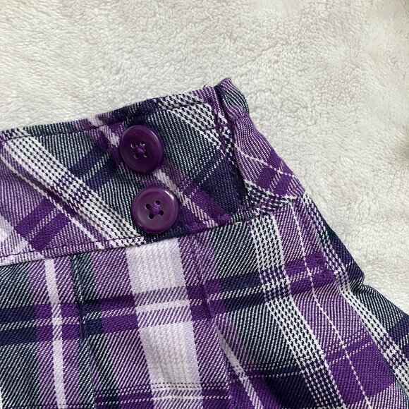 Garanimals Plaid Pleated Skort 18M | Purple Casual VGUC Toddler Skirt Shorts - Picture 2 of 14